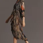 Roseliya V-Neck Wrap Midi Dress Thumbnail 4