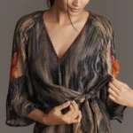 Roseliya V-Neck Wrap Midi Dress Thumbnail 3