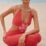 Starla Magenta Cutout Midi Dress Thumbnail 2