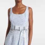 Bow-Detail Crystal-Embellished Midi Dress Thumbnail 4