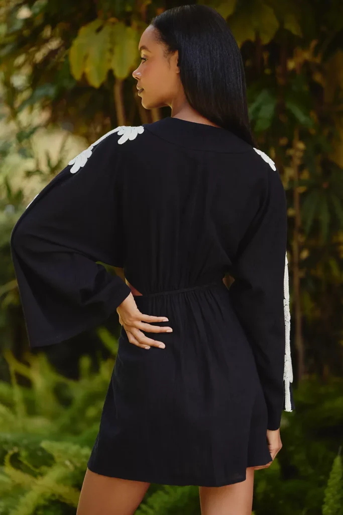 Palm Cutout Mini Kaftan Full Size Image 2