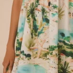 Strapless Patterned Bubble Mini Dress Thumbnail 4