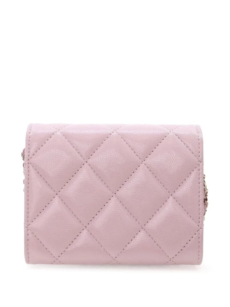 Quilted Caviar Coco Candy Card Holder on Chain Crossbody Bag Full Size Image 5