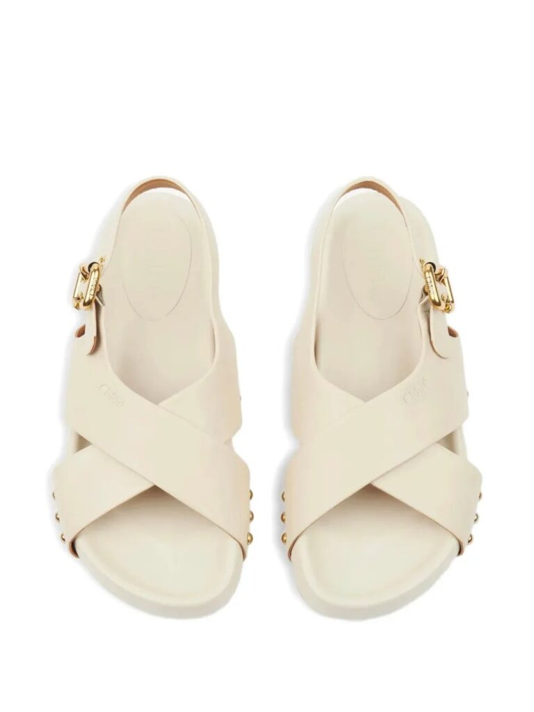 Mae Cross-Strap Studded Sandals Full Size Image 4