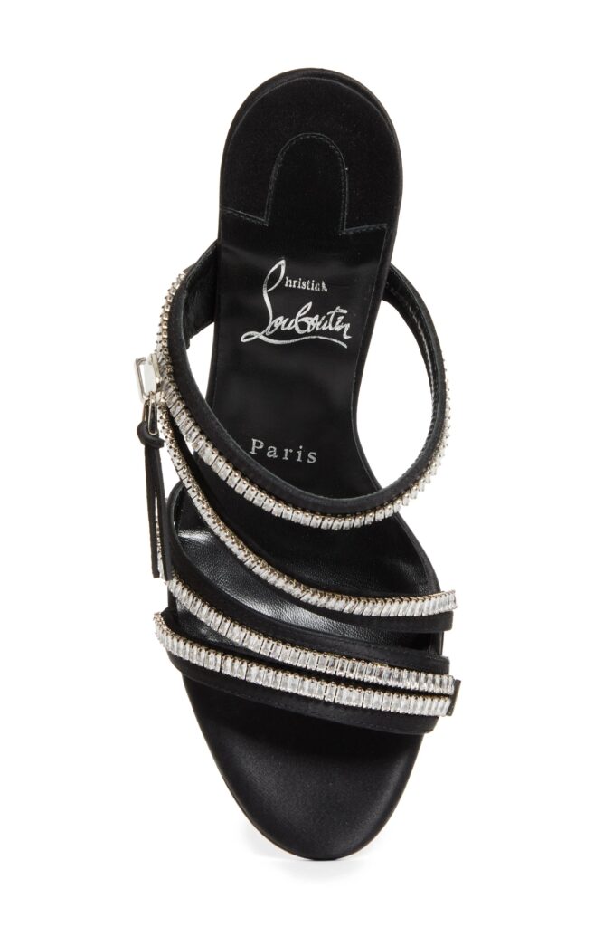Merylzip Crystal Embellished Sandal Full Size Image 2