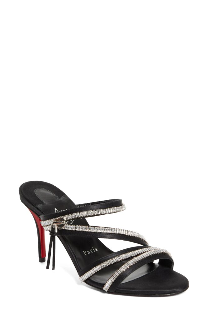 Merylzip Crystal Embellished Sandal Full Size Image 3
