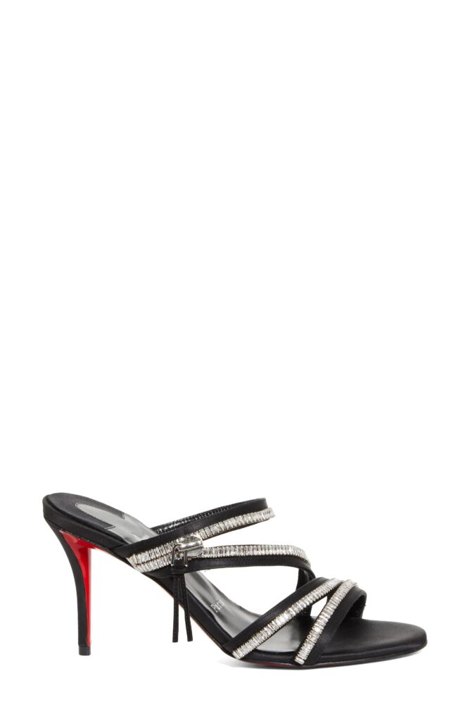 Merylzip Crystal Embellished Sandal Full Size Image 1