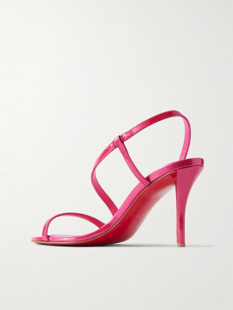 Rosa Z 80 PVC-Trimmed Patent-Leather Sandals Full Size Image 3