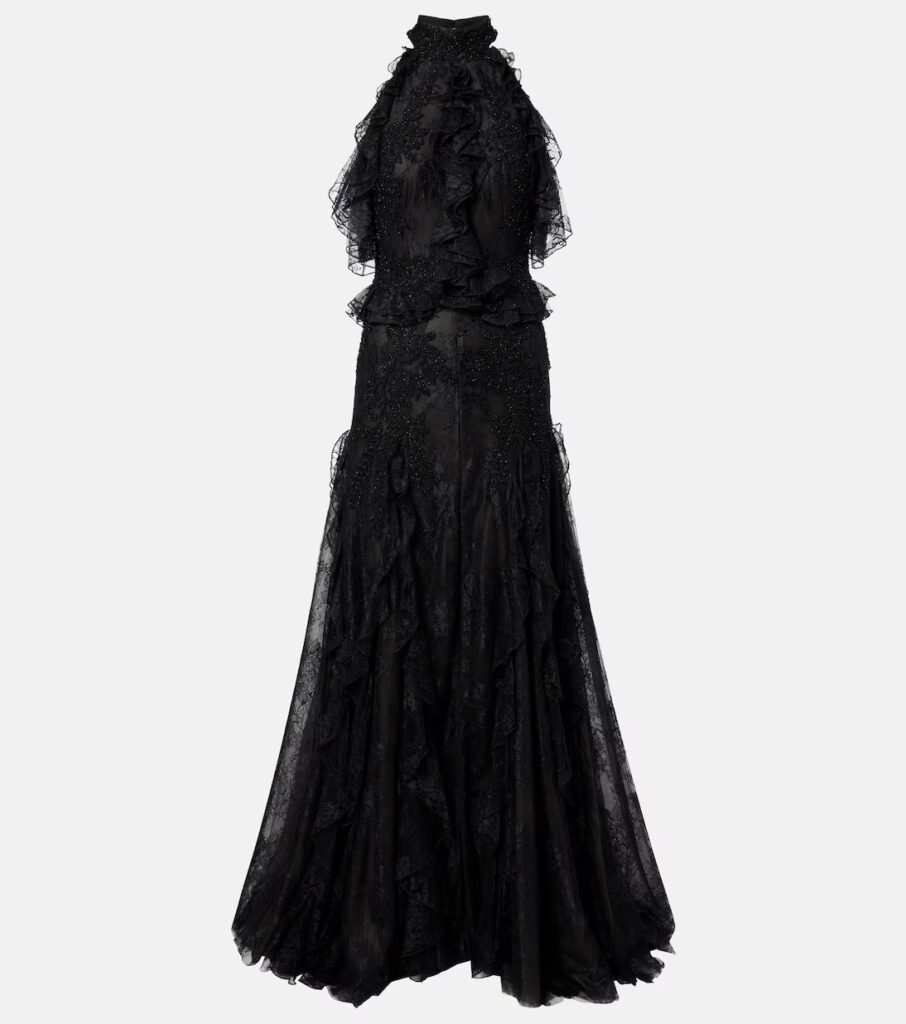 Halterneck Lace Gown Full Size Image 4