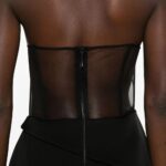 Asymmetric-Neckline Mini Dress Thumbnail 2