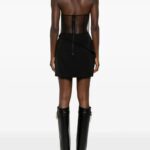 Asymmetric-Neckline Mini Dress Thumbnail 3
