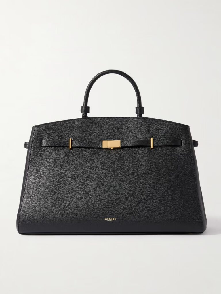 The Hudson Small Textured-Leather Tote Full Size Image 1