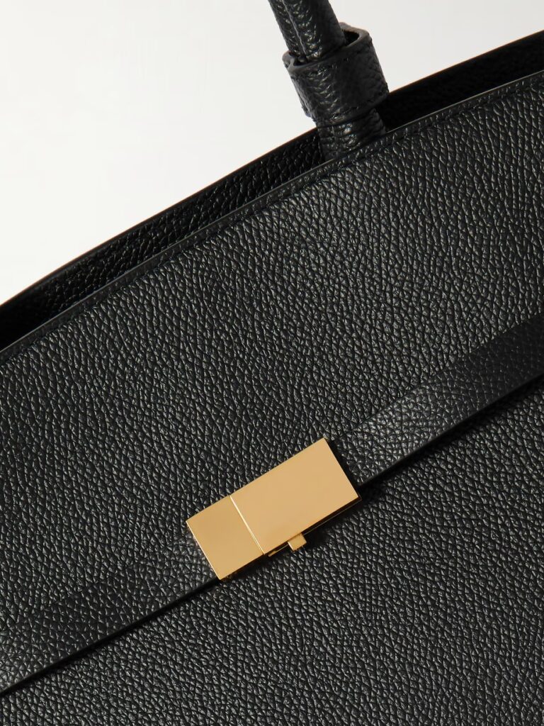 The Hudson Small Textured-Leather Tote Full Size Image 4