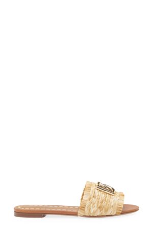 DOLCE & GABBANA Raffia Slide Sandal