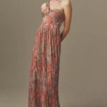 Idalia One-Shoulder Floral Maxi Dress Thumbnail 1