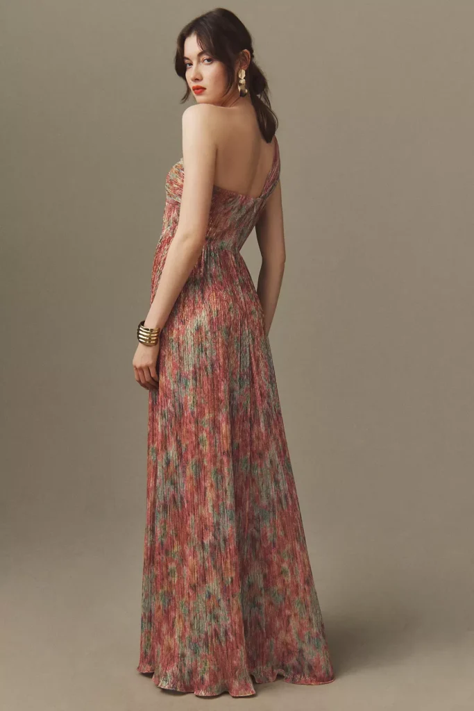 Idalia One-Shoulder Floral Maxi Dress Full Size Image 4
