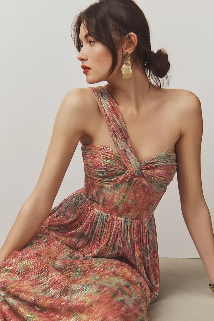 Idalia One-Shoulder Floral Maxi Dress Full Size Image 5