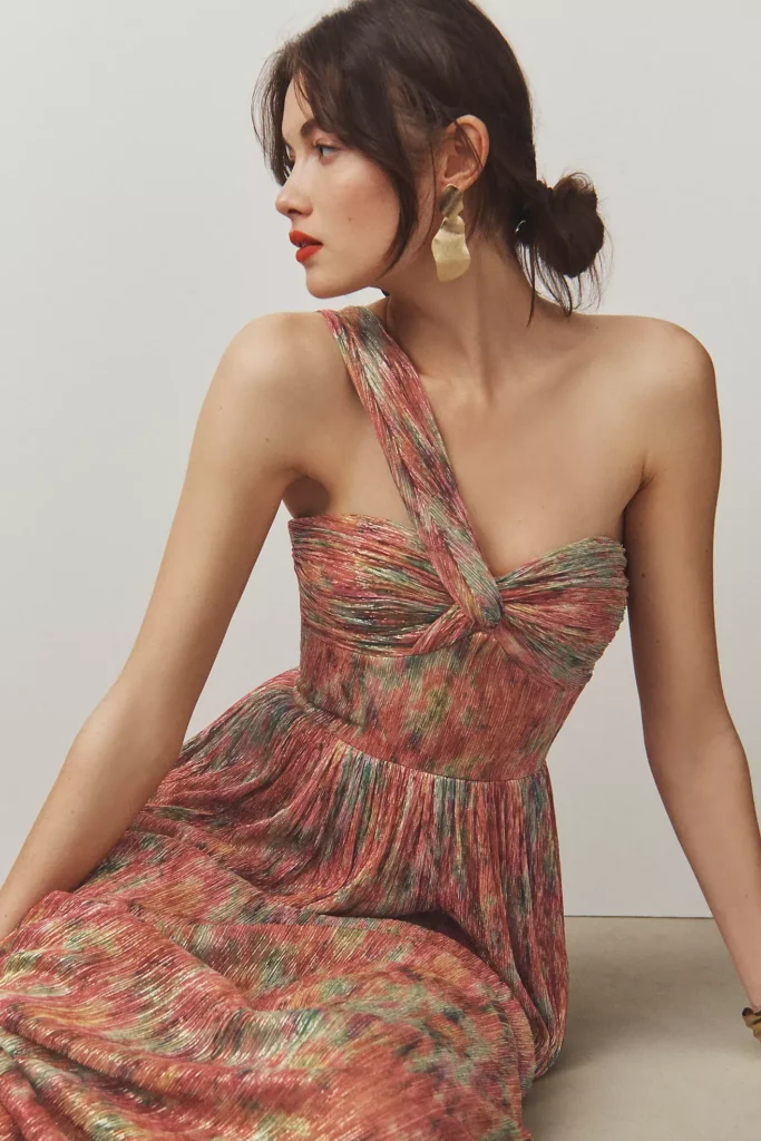 Idalia One-Shoulder Floral Maxi Dress Full Size Image 2