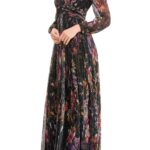 Pauline Metallic Floral Long Sleeve Gown Thumbnail 4