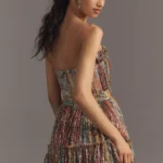 Petra Strapless Pleated Mini Dress Thumbnail 4