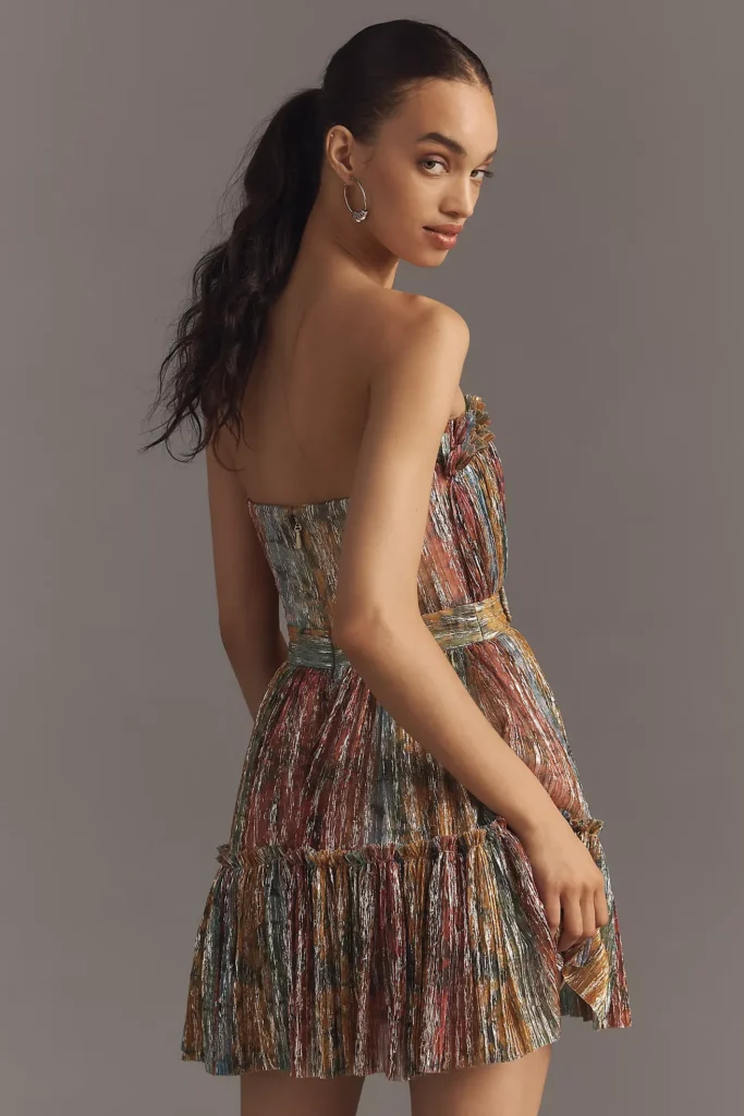 Petra Strapless Pleated Mini Dress Full Size Image 4