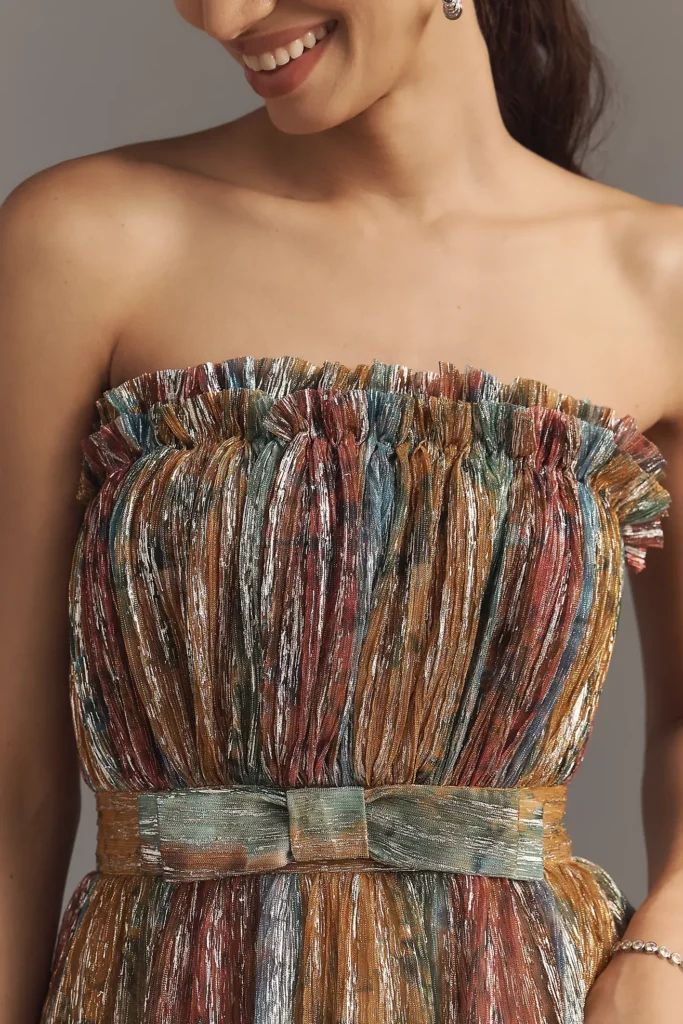 Petra Strapless Pleated Mini Dress Full Size Image 3