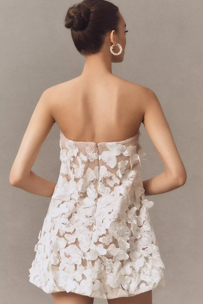 Sachi Sleeveless Butterfly Bubble Mini Dress Full Size Image 3