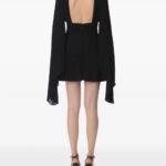 Pleated High-Neck Mini Dress Thumbnail 2