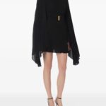 Pleated High-Neck Mini Dress Thumbnail 1