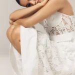 Marisol Lace Bustier Belted Midi Dress Thumbnail 3