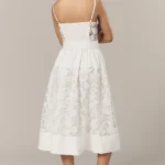 Marisol Lace Bustier Belted Midi Dress Thumbnail 2