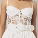 Marisol Lace Bustier Belted Midi Dress Thumbnail 4