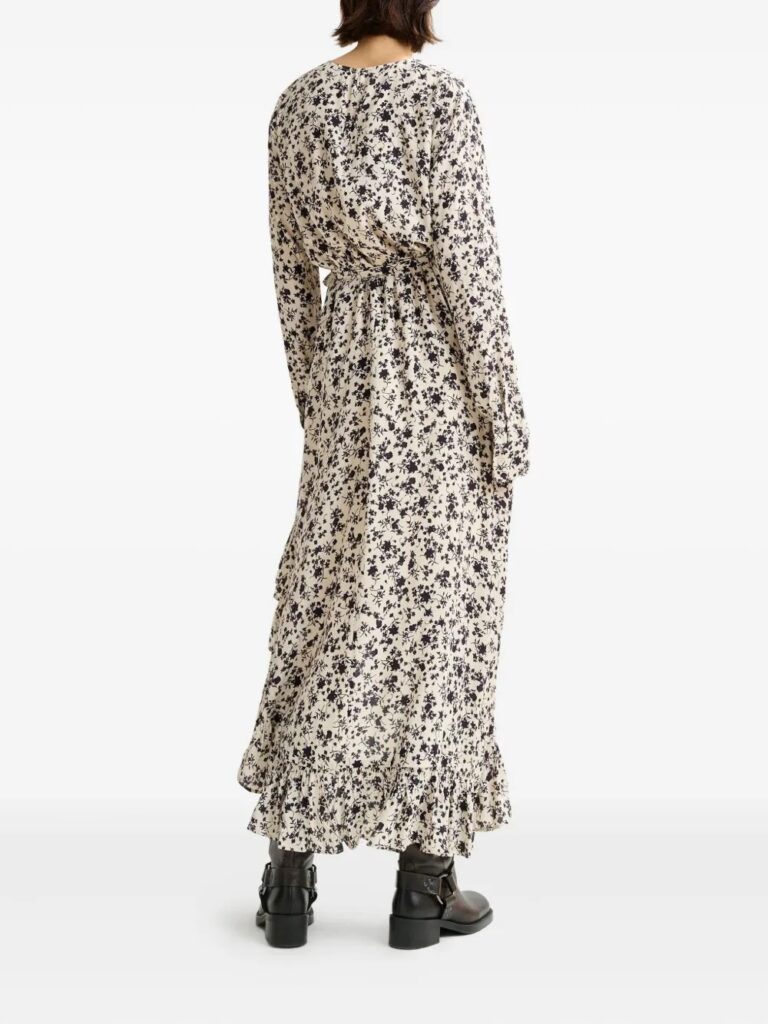 Floral-Print Ruffled Asymmetrical Dress Full Size Image 4