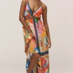 Sleeveless V-Neck Cutout A-Line Maxi Dress Thumbnail 1