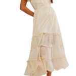 Falling Sun Puff Sleeve Midi Dress Thumbnail 1