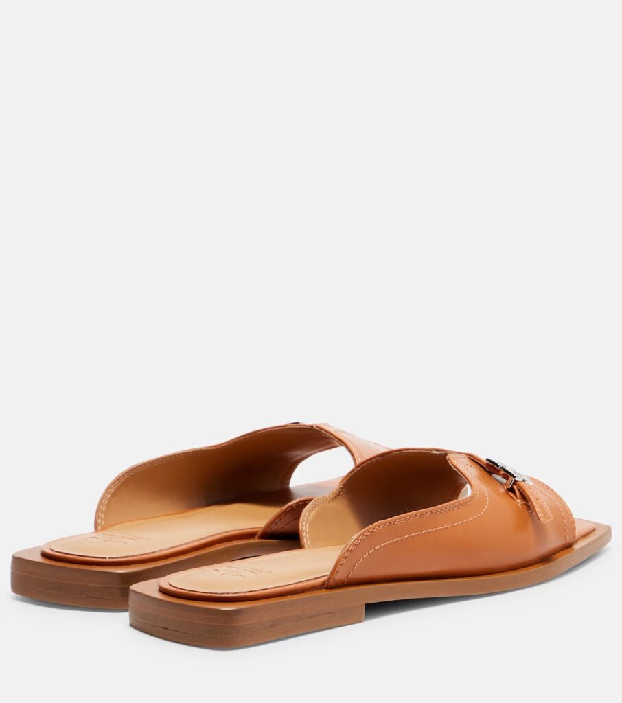 Butterfly Faux Leather Slides Full Size Image 3