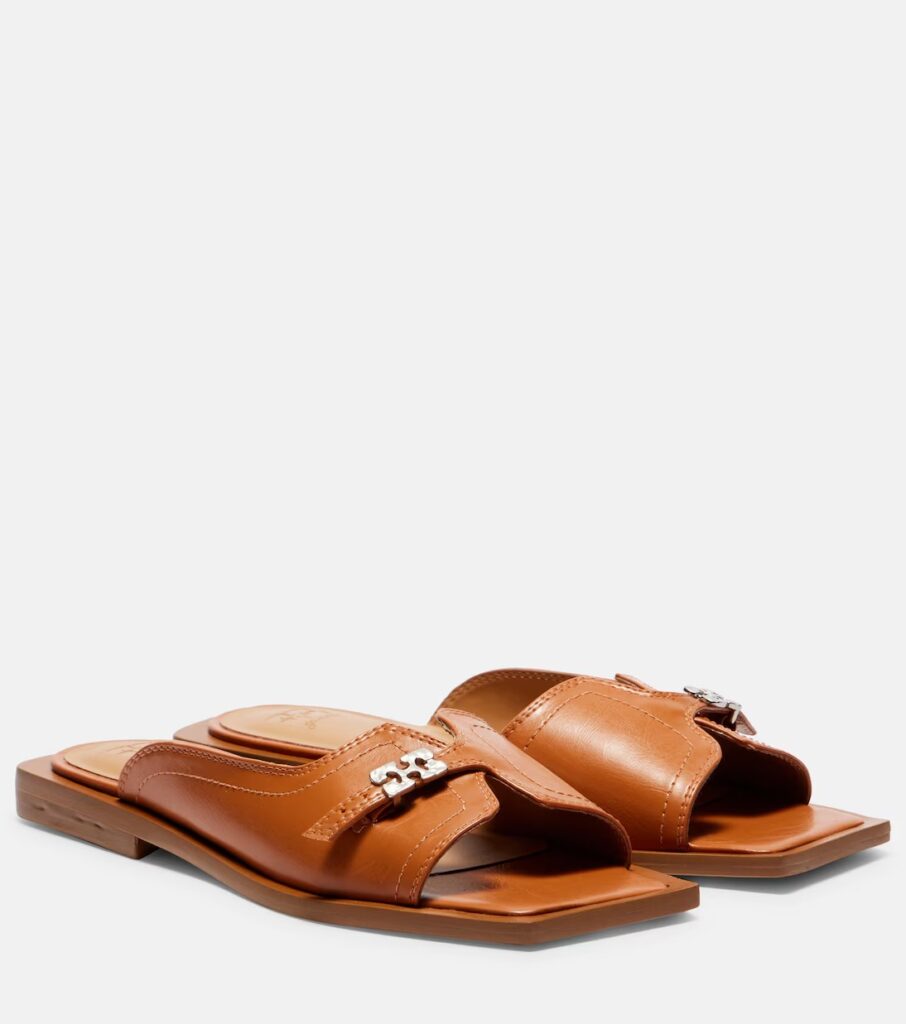 Butterfly Faux Leather Slides Full Size Image 5