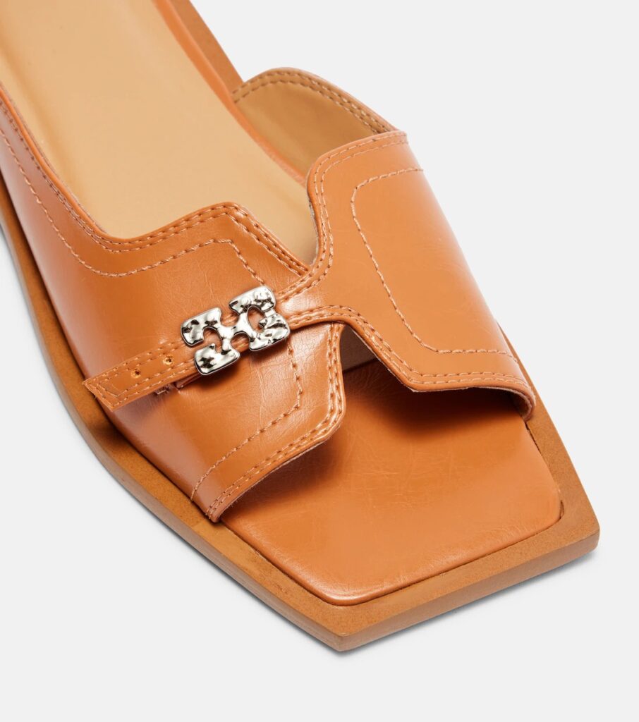 Butterfly Faux Leather Slides Full Size Image 2