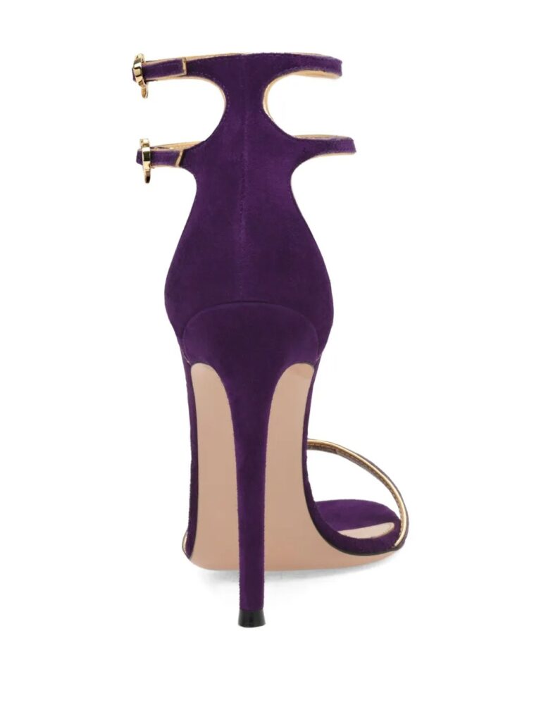 115mm Victorine Double-Buckle Heeled Sandals Full Size Image 3