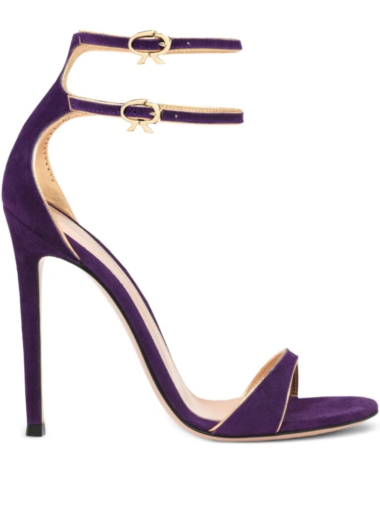 115mm Victorine Double-Buckle Heeled Sandals Full Size Image 1