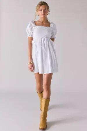 GLAMOROUS Double Tie-Back Bow Ruffle Babydoll Mini Dress