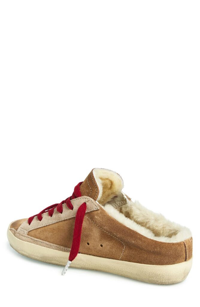 Super-Star Sabot Genuine Shearling Mule Sneaker Full Size Image 5
