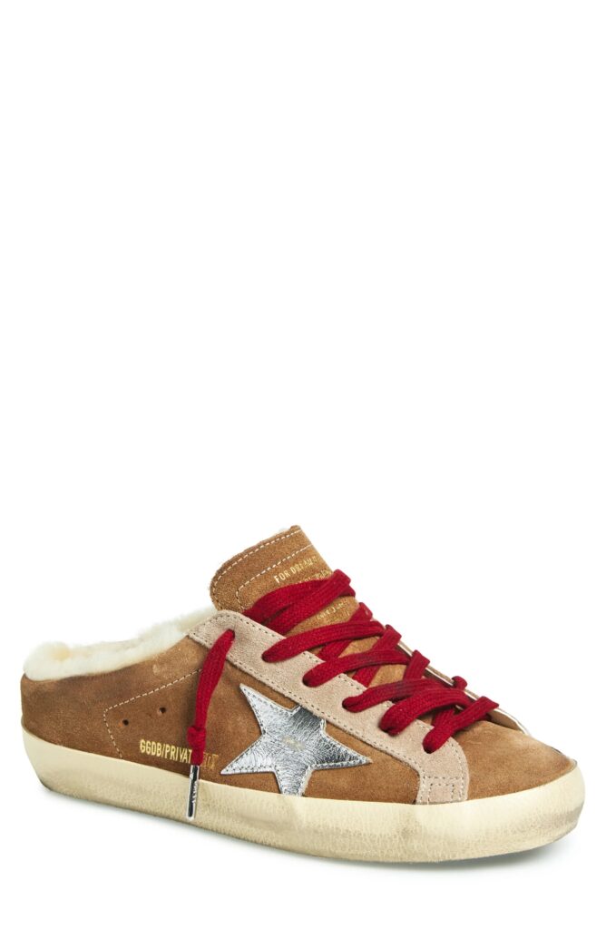 Super-Star Sabot Genuine Shearling Mule Sneaker Full Size Image 2