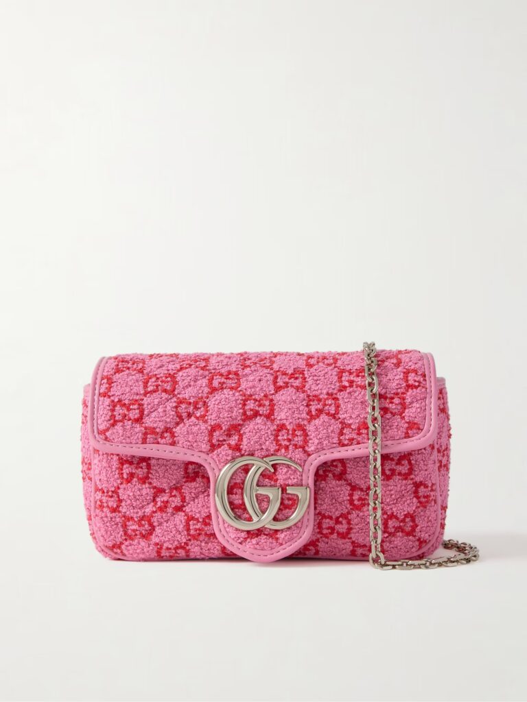 GG Marmont 2.0 Mini Leather-Trimmed Bouclé Shoulder Bag Full Size Image 1