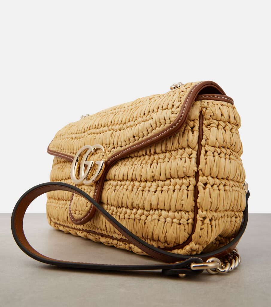 GG Marmont Medium Woven Shoulder Bag Full Size Image 2