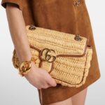 GG Marmont Medium Woven Shoulder Bag Thumbnail 4