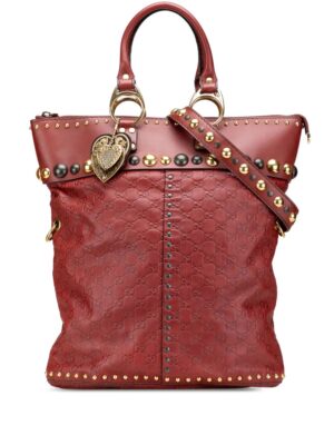 GUCCI PRE-OWNED Guccisima Studded Babouska Satchel