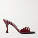 Selene Horsebit-Embellished Patent-Leather Mules Thumbnail 1