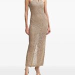 Halterneck Knitted Maxi Dress Thumbnail 1