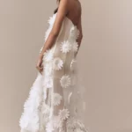 Athena Strapless 3D Floral High-Low Dress Thumbnail 3